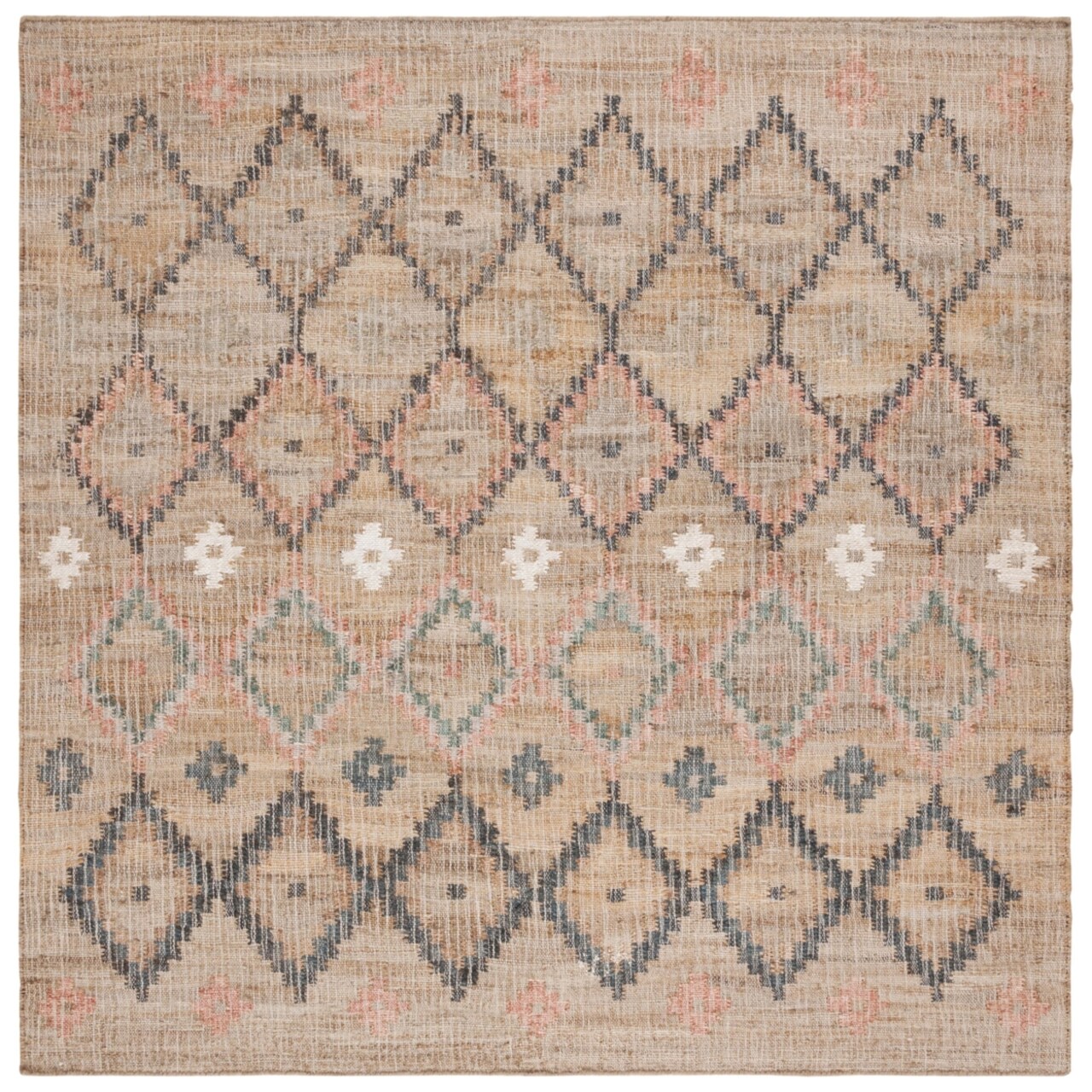 Safavieh Kilim Klm753A Handmade Natural / Blue Rug Bohemian Flat Weave Area Rug